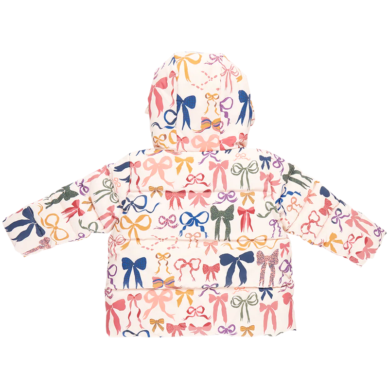 Girls Pete Puffer - Bows on Bows Pink