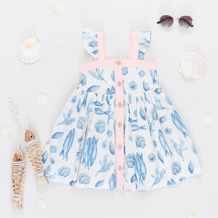Girls Gabriela Dress - Lisbon Coast