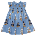 Girls Stevie Dress - Blue Flowerette