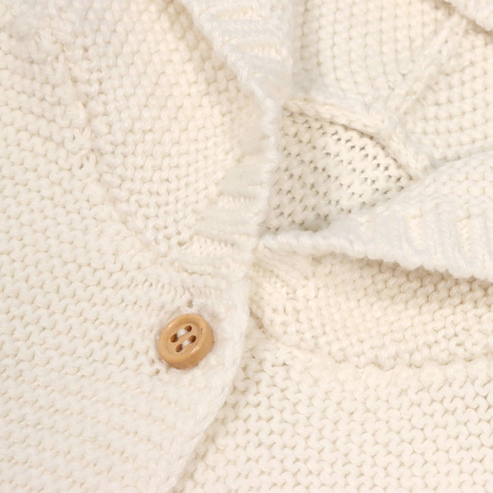 Organic Knit Hooded Sweater in Ivory