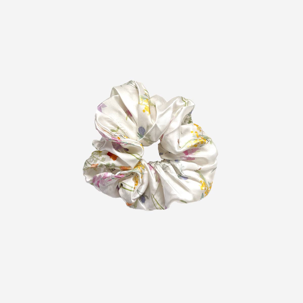Jumbo Silk Scrunchie - 100% Mulberry Silk - Mei Flower