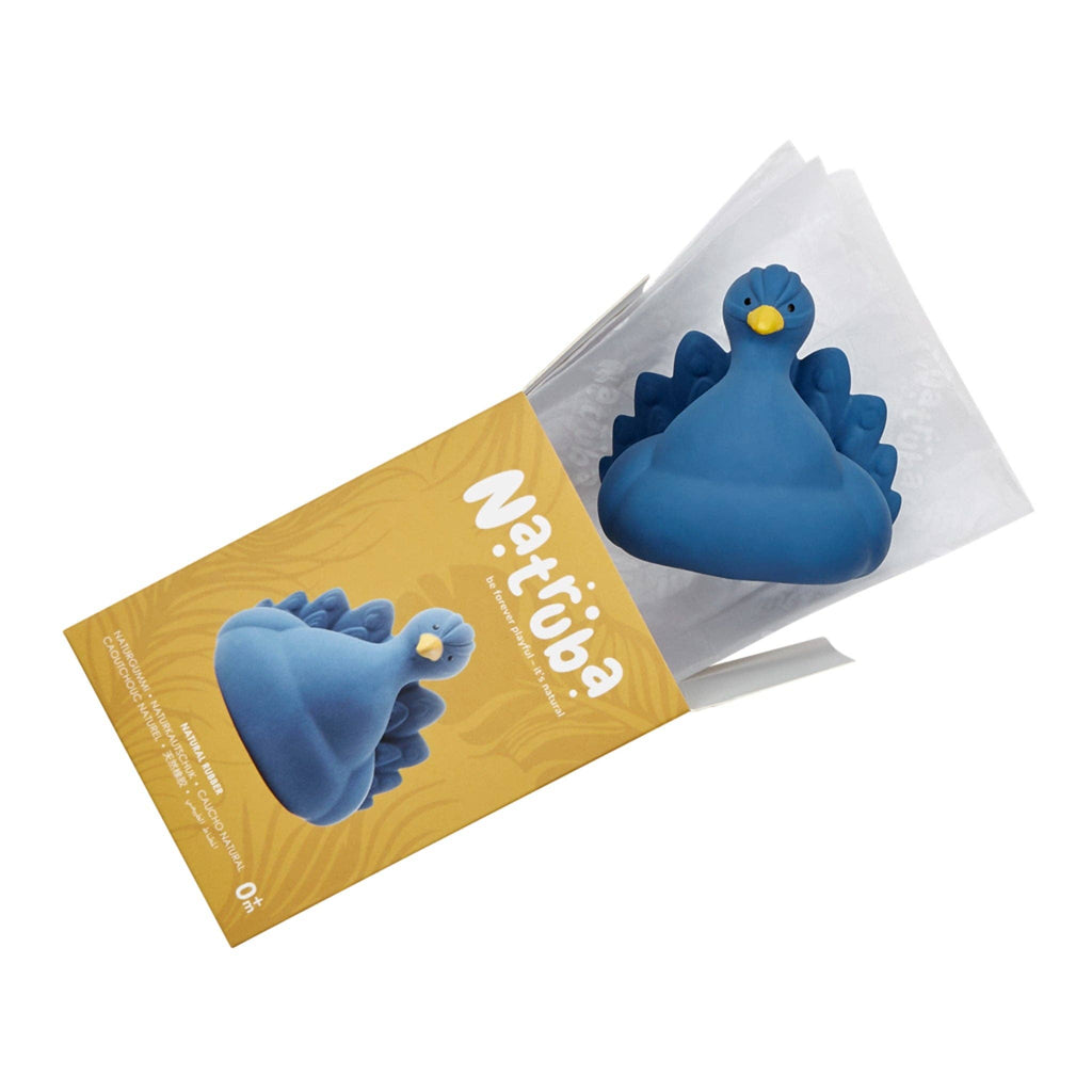 Natural rubber Bathtoy Peacock - Blue