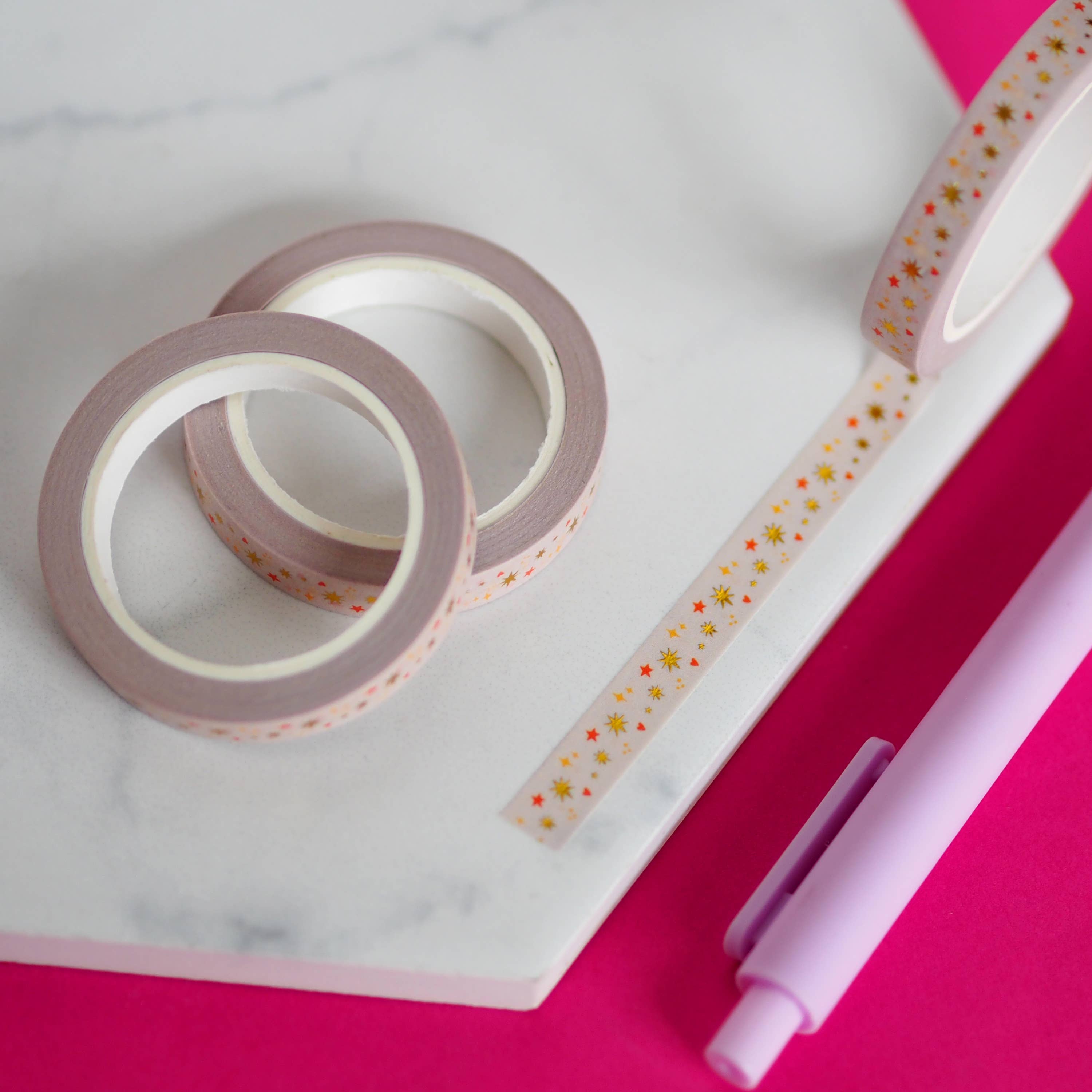 Pale Gold Foil Star Washi Tape