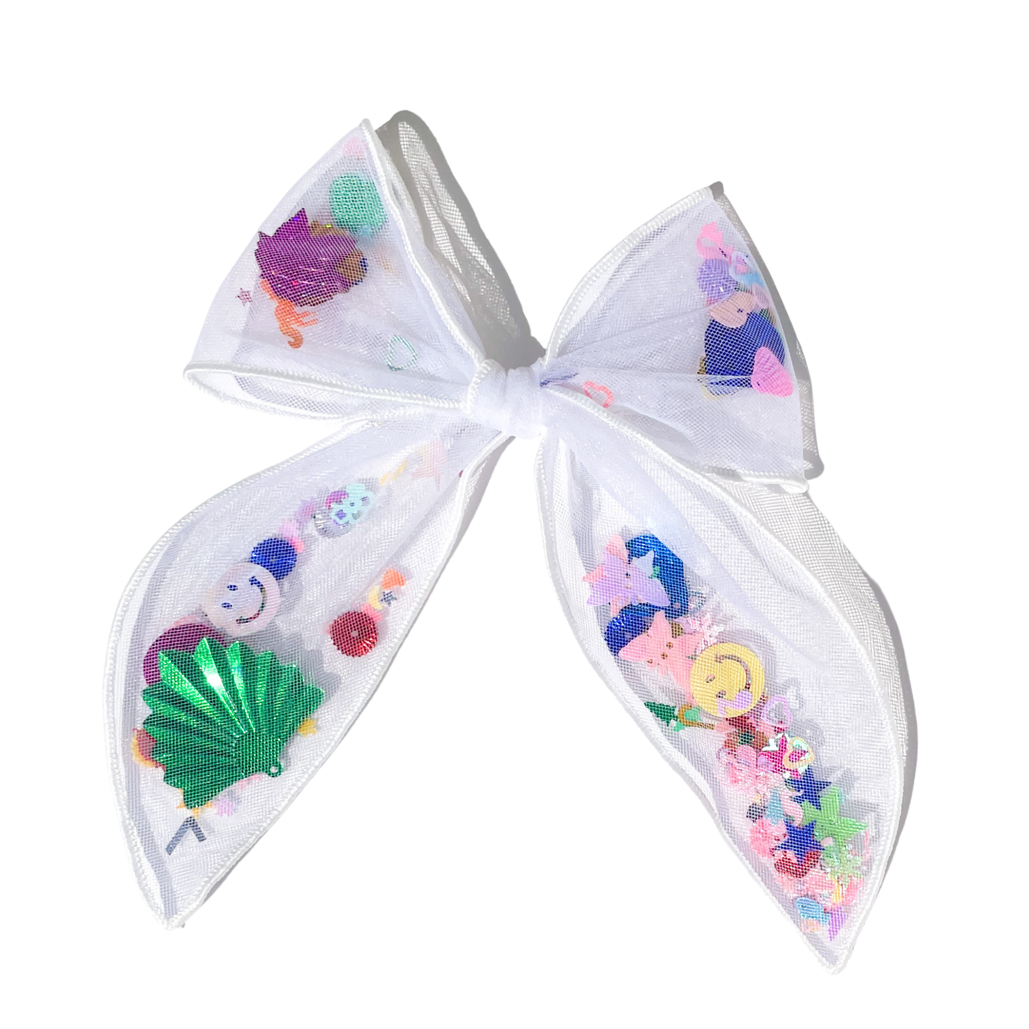Sequin Shaker Hair Bow Clips