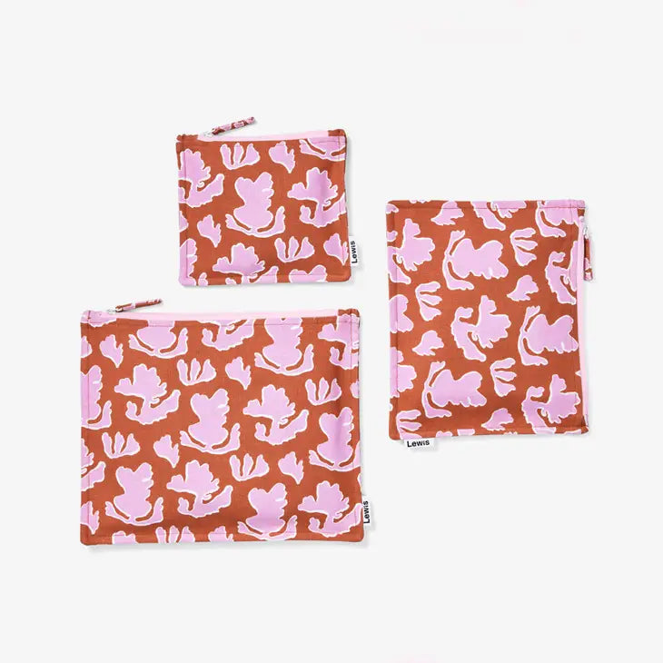Zip Pouch Set - Lichen | Poppy