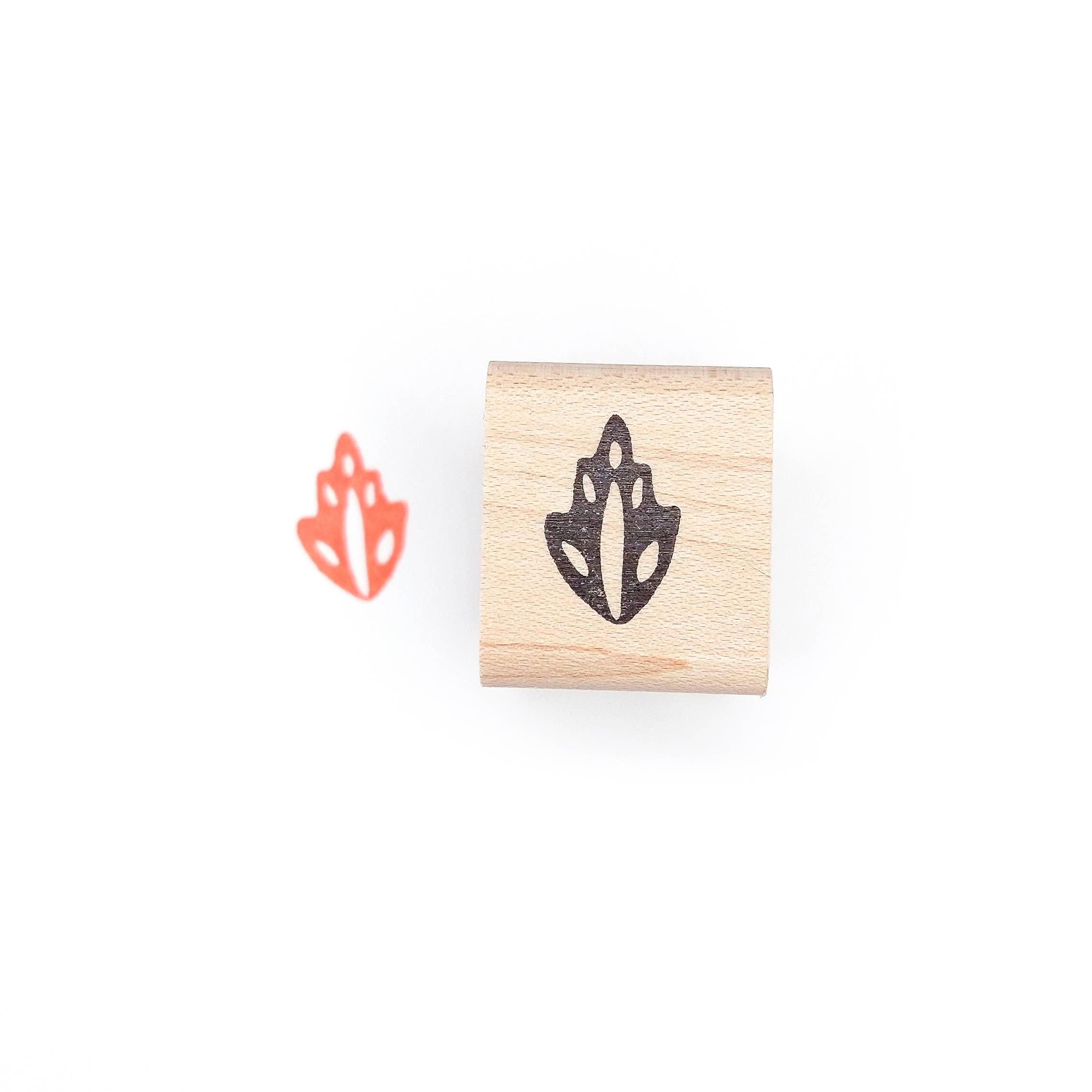Folk Art Leaf Mini Stamp