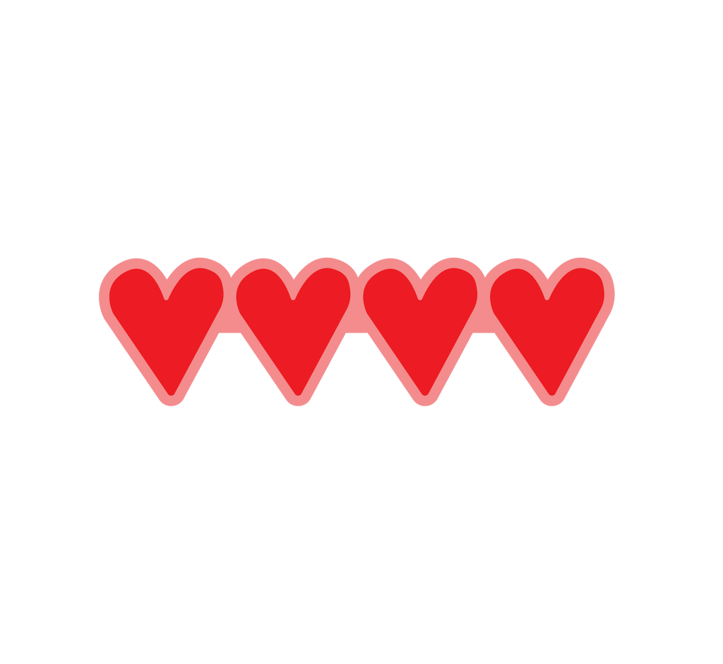 Hearts Hair Clip