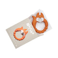 Natural rubber Teether Fox - Orange