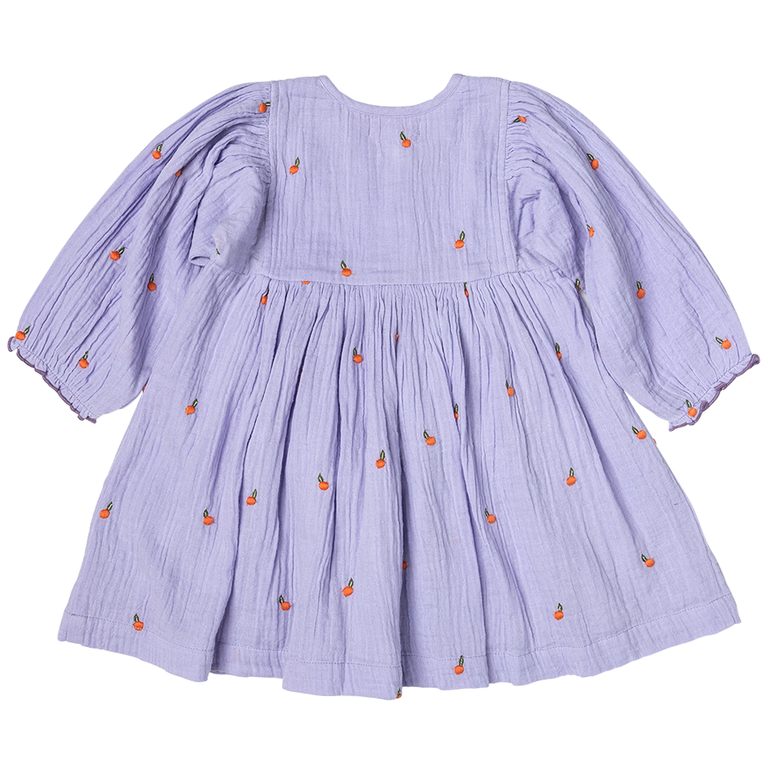 Girls Ava Bella Dress - Lavender Oranges