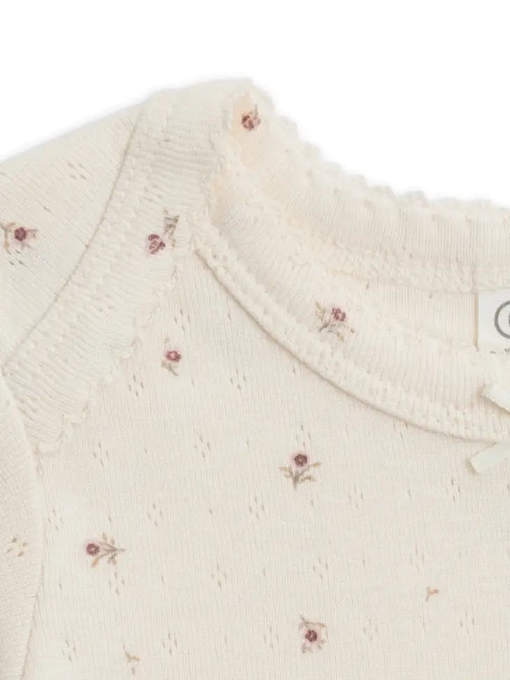 Josie Pointelle Short Sleeve Bodysuit - Vida Floral