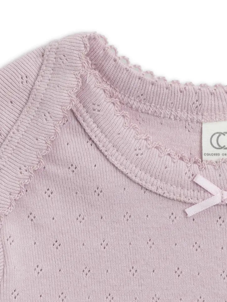 Josie Pointelle Short Sleeve Bodysuit - Wisteria