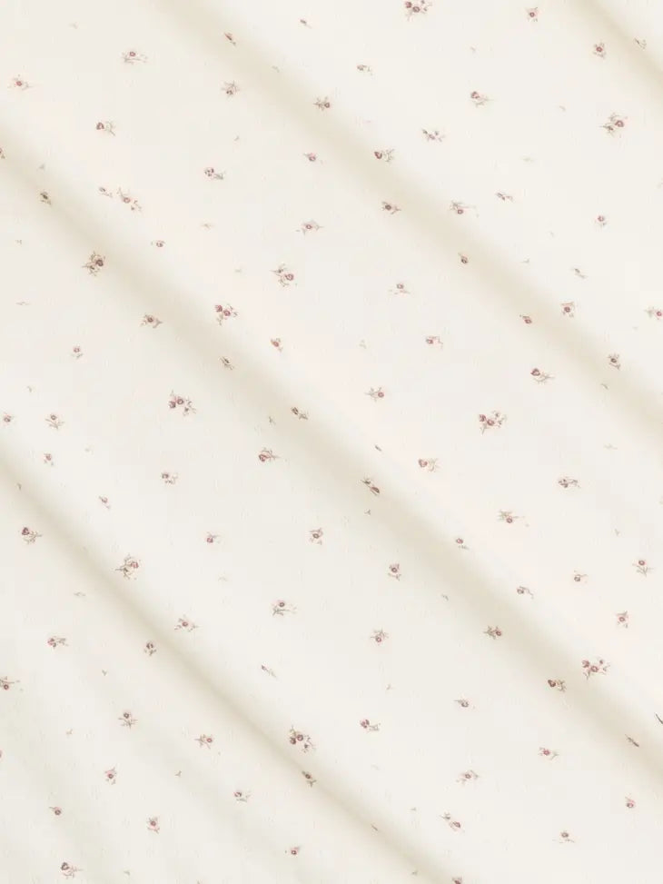Pointelle Swaddle - Vida Floral / Ivory + Wisteria
